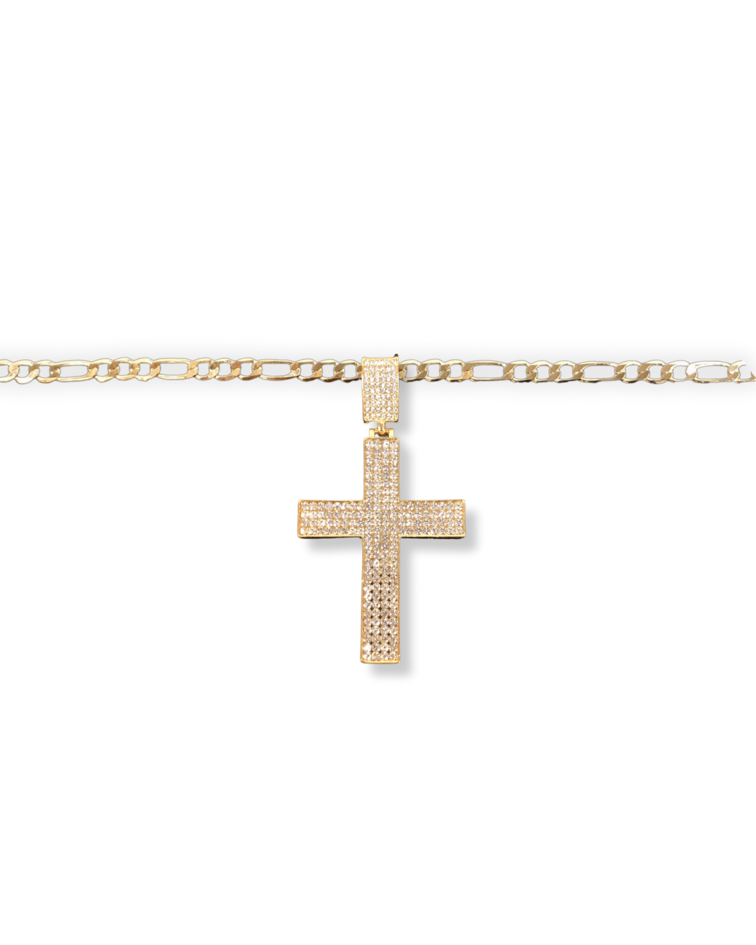 Large CZ Cross Necklace