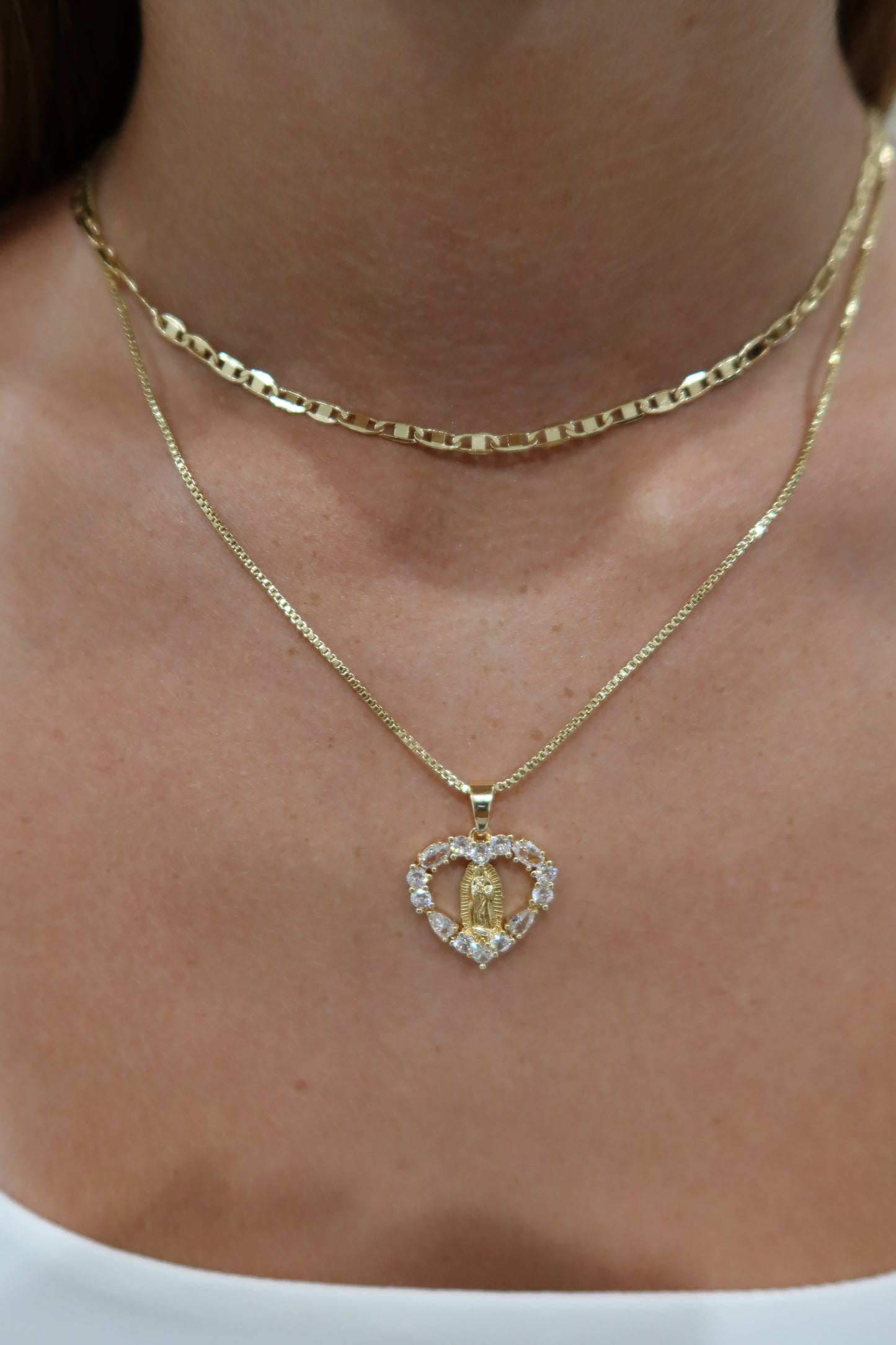 Sacred Heart CZ Necklace