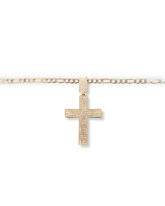 Large CZ Cross Necklace